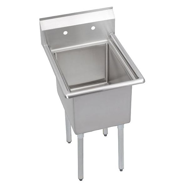 Elkay Floor Mount Scullery Sink, Stainless Steel Bowl Size 24" x 24" E1C24X240X Zoro