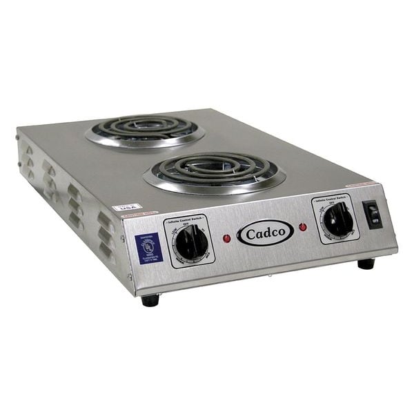 Cadco Hot Plate, Double, Tubular, 120V CDR1TFB Zoro