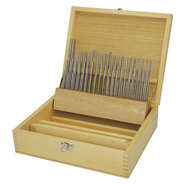 Zoro Select Chucking Reamer Sets, Wire Size 1-60, 60pc