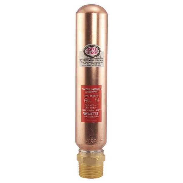 Watts Water Hammer Arrestor, 1 In MNPT, Copper 1 LF15M2C Zoro