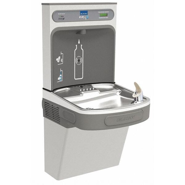 Elkay Indoor, Yes ADA, Water Cooler Bottle Fill Station LZS8WSSK Zoro