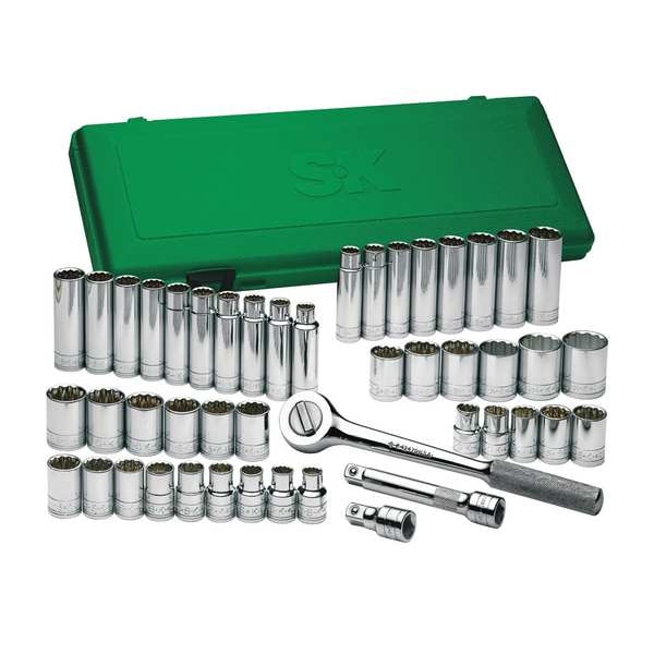 Sk Professional Tools 4147 504.90 1/2 in Drive Socket Set, Metric, SAE