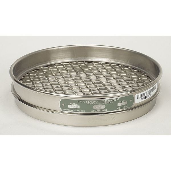 Advantech Sieve, 1/4", S/S, 8 In, Half Ht 1/4"SS8H