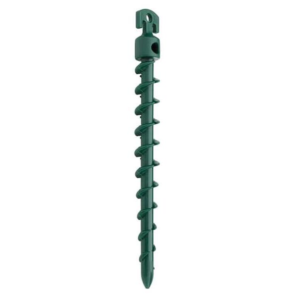 Vortex Earth Anchor, Green, Plastic, PK4 ANCBPT7HSGU1 Zoro