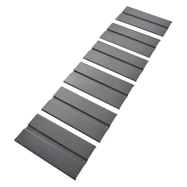 Edsal Decking, Steel, 72 in W, 24 in D, Industrial Gray, Powder Coated