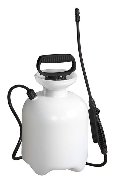 Westward 1 gal. Handheld Sprayer, Polyethylene Tank, Cone Spray Pattern, 42" Hose Length, 45 psi Max Pressure 12U480