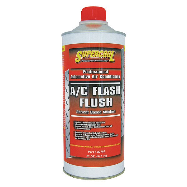 Supercool 22762 18.36 A/C Flash Flush, Solvent Based Can, 32oz.