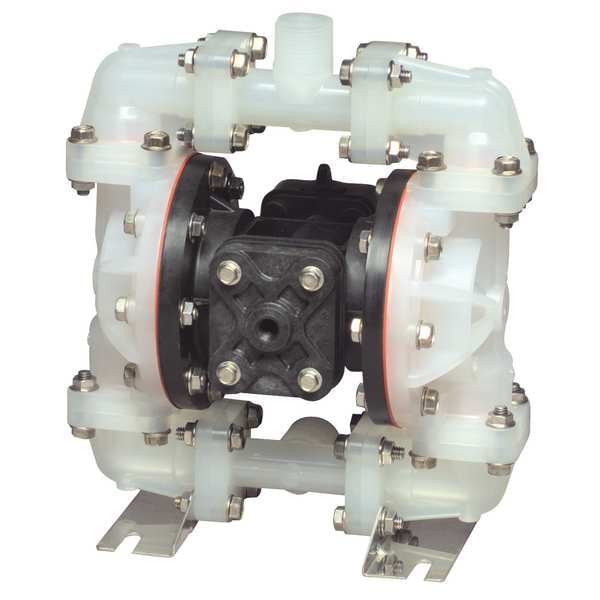 Sandpiper Double Diaphragm Pump, Polypropylene, Air Operated, Buna N, 14 GPM S05B2PBTPNI000.
