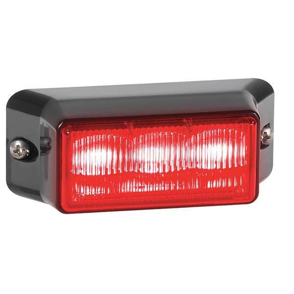 Federal Signal Warning Light, LED, Red, Surf, Rect, 3-1/2inL IPX302-4