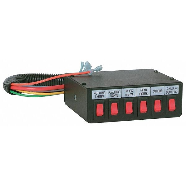 Federal Signal 6Function Switch, 40A SW300012 Zoro