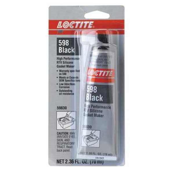 Loctite High Performance RTV Silicone Gasket Maker, 70 mL, Black, Temp