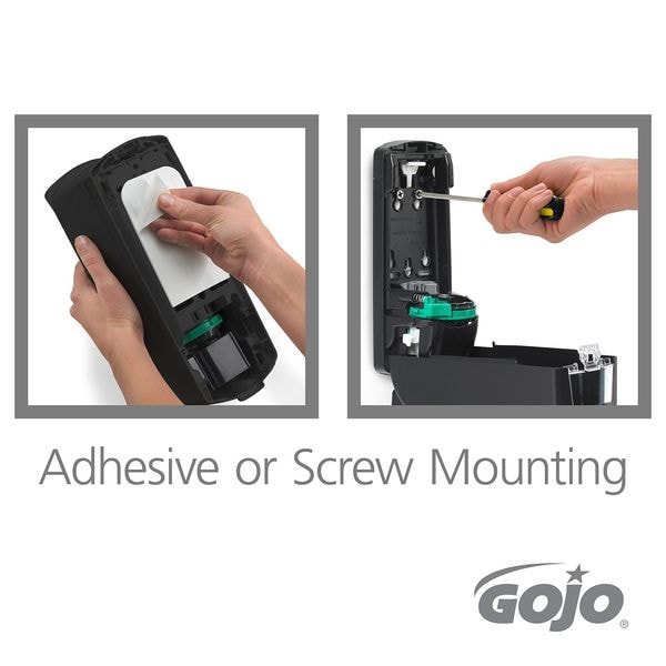 Gojo ADX-12 1250mL Foam Soap Dispenser, Push-Style, Chrome/Black