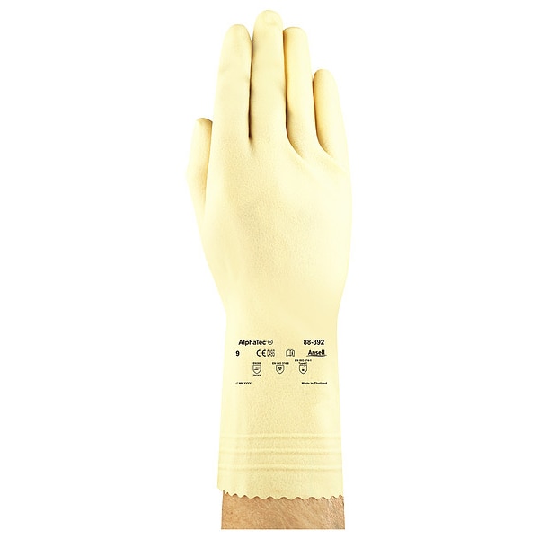 Ansell 111/2" Chemical Resistant Gloves, Natural Rubber Latex, 7, 1 PR