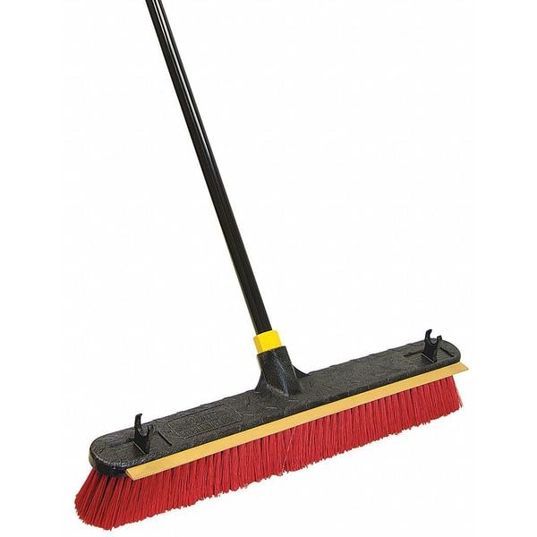 Tough Guy 24" Sweep Face Push Broom, Red, Black 13D521