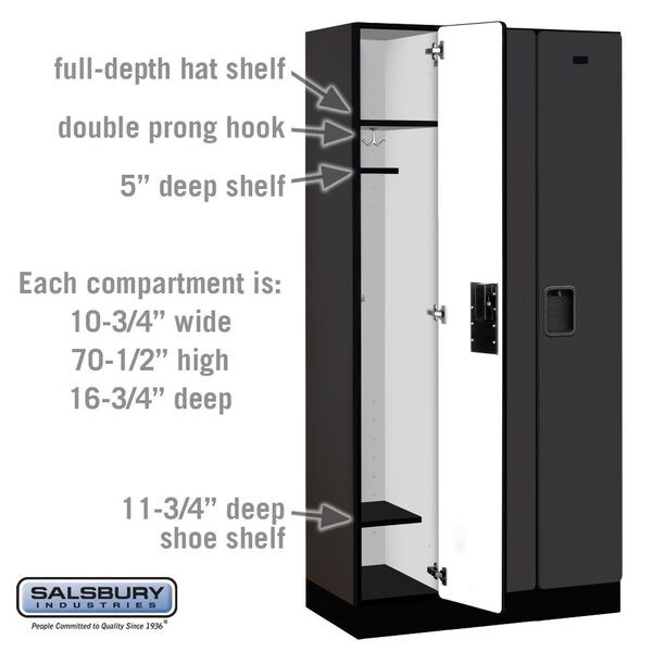 Salsbury Industries Wardrobe Locker, 36