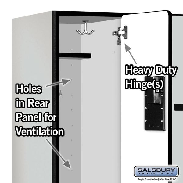 Salsbury Industries Wardrobe Z Locker, 36