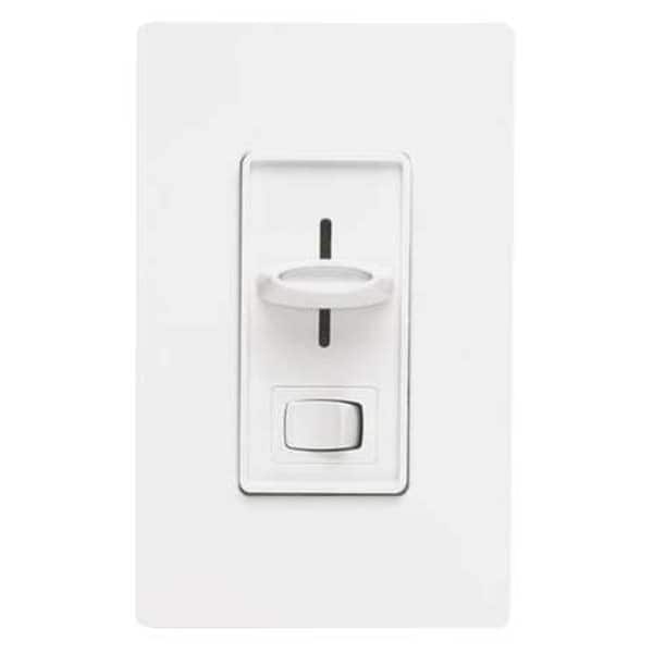 Lutron Lighting Dimmer, Slide, 1000W, Decora, White CT103PWH Zoro