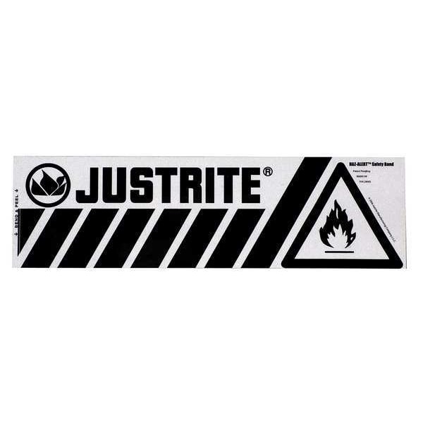 Justrite Safety Band Label, 3-1/2 In. H, 12 In. W 29005