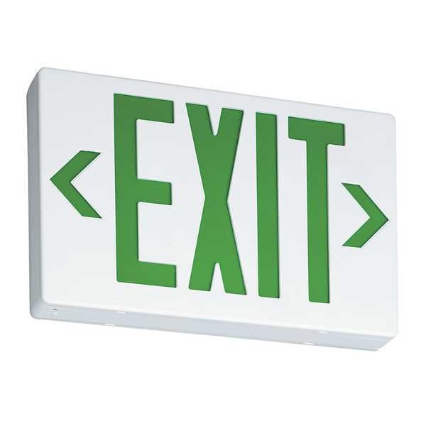 Lithonia Lighting Exit Sign, 3.80W, Green, 2 Faces EXG