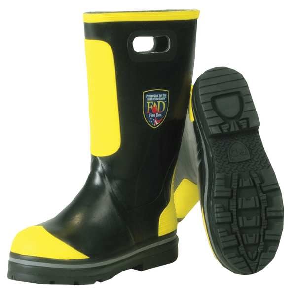 Fire-Dex Shoe-Fit Fire Boots, Mens, 8-1/2W, PR FDXR100-8.5W
