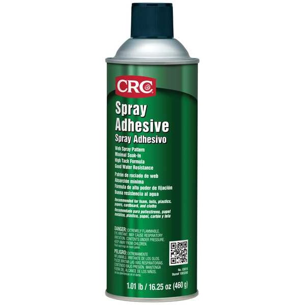 Crc Spray Adhesive, White, 24 oz, Aerosol Can 03018