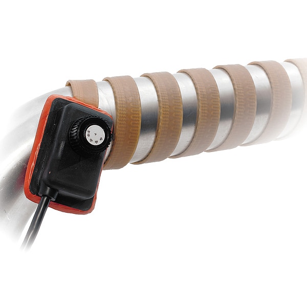 Briskheat Heating Tape, Adjustable Thermostat Control, 120VAC, 72W, 0.5"W x 2'L HSTAT051002 Zoro