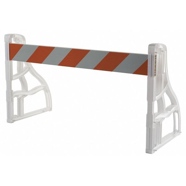 Zoro Select Leg Frame A-Cade Barricade Kit, polypropylene, 40 in H, 96 in L, 40 in W, Orange/White 97-01-004-013