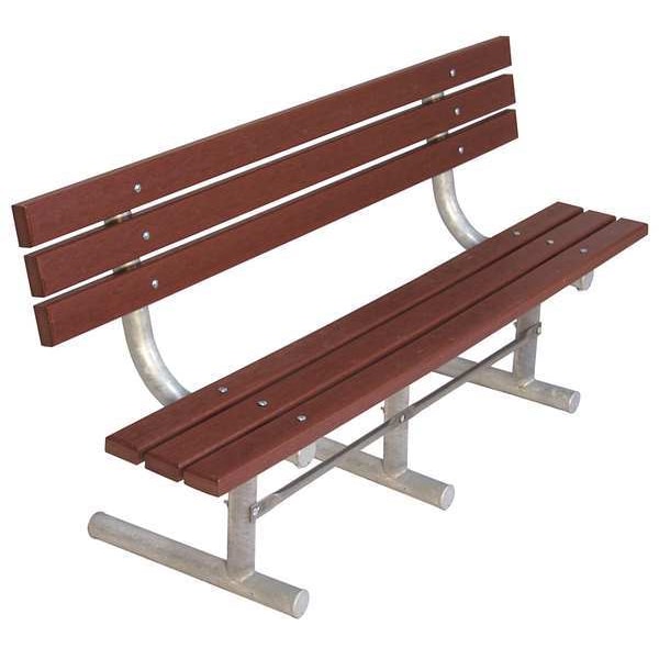Ultrasite Outdoor Bench, 96 in. L, Brown, Recycled Plastic g940P-BRN8