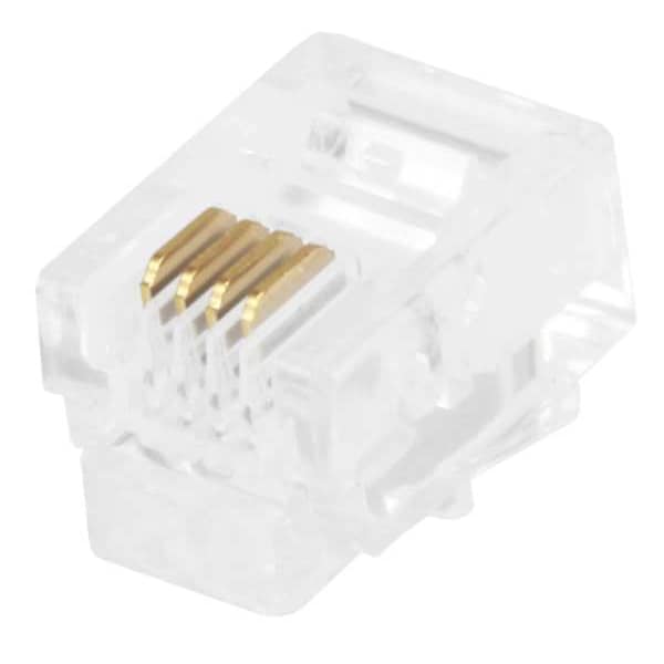 Monoprice Plug, Modular, RJ11, 6P4C, Stranded, PK50 7268