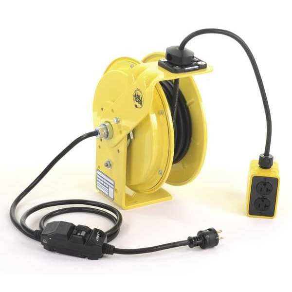 Kh Industries 25 ft. 12/3 Extension Cord Reel 20 Amps 4 Outlets 120VAC Voltage RTBB3L-WGB520-J12F