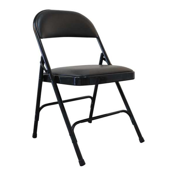 folding chairs black padded