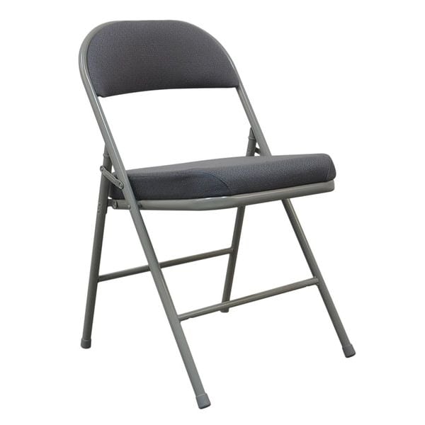 Zoro Select Padded Folding Chair, Gray, 300 lb. 13V428 | Zoro