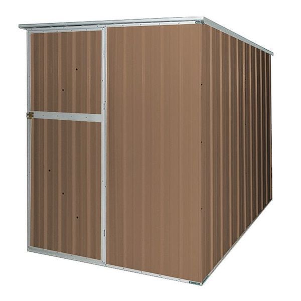 Zoro Select 175 cu ft Steel Outdoor Storage Shed, Brown 13X101 Zoro