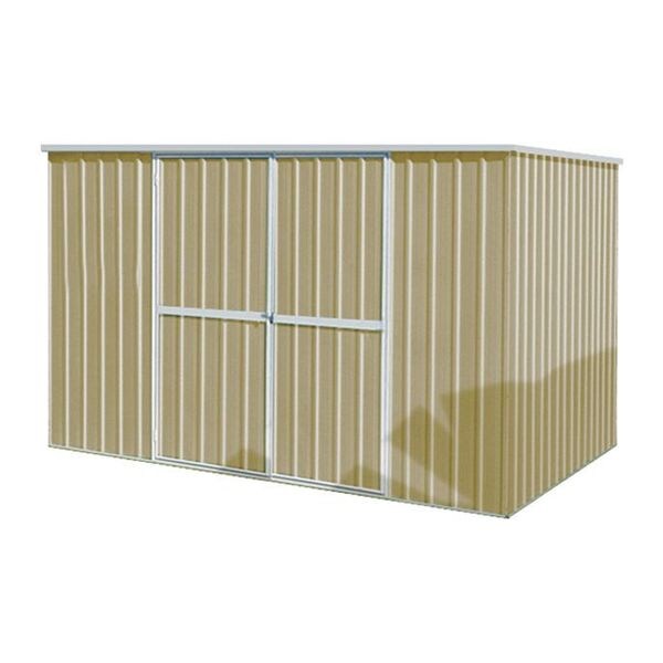 Zoro Select 342 cu ft Steel Outdoor Storage Shed, Beige 13X106 Zoro