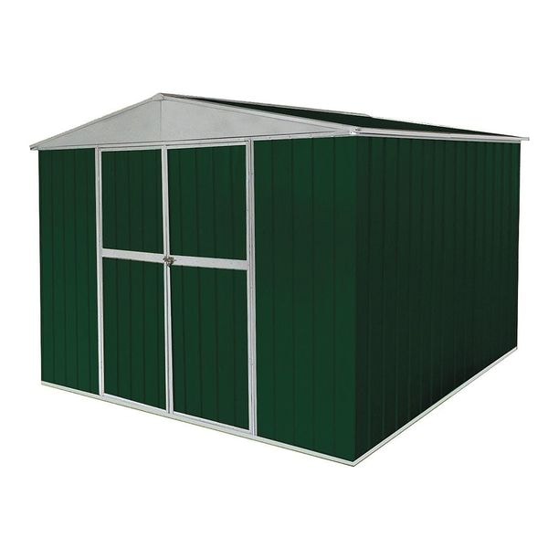Zoro Select 492 cu ft Steel Outdoor Storage Shed, Green 13X114 Zoro
