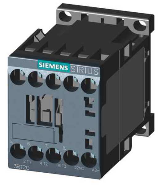 Siemens IEC Magnetic Contactor, 3 Poles, 24 V DC, 9 A, Reversing: No 3RT20161BB42