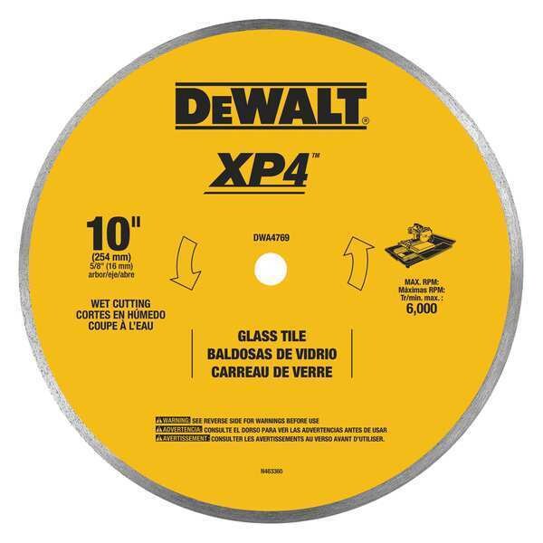 Dewalt 10" Continuous Rim Glass Tile Blade DWA4769 Zoro