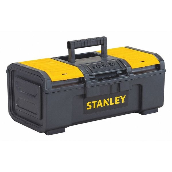 Stanley 15-1/2"W Polypropylene Resin, Black Portable Tool Box, Matte, 10-3/20"H STST16410