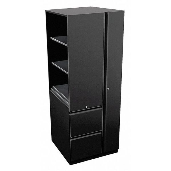 Hon Wardrobe/Personal Storage Tower, 641/4"H x 24"W x 24"D, Black