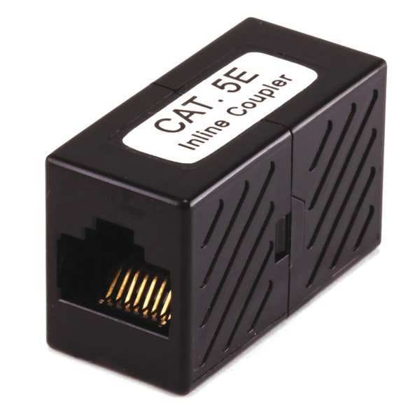 Monoprice CAT5E, RJ45, Inline Coupler, Black 7283