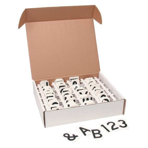 Brady Letters and Numbers Kit, Black, Vinyl 52207