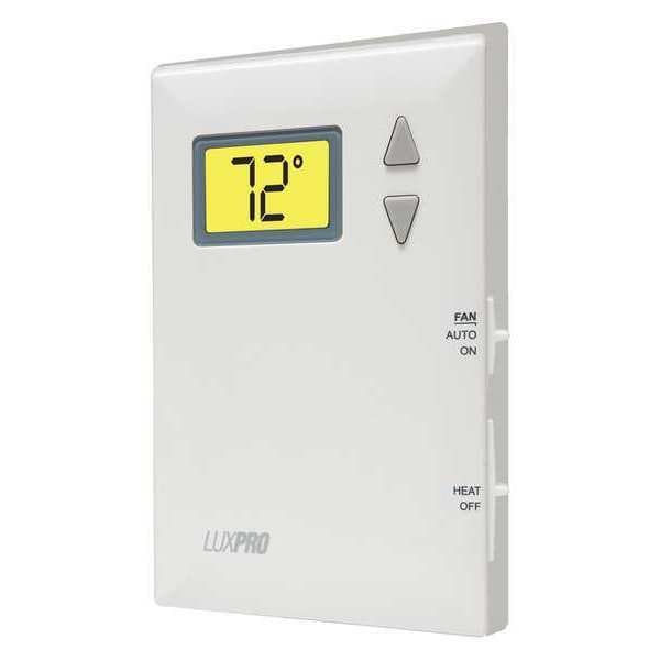 Lux Non-Programmable Thermostat, 1 H Wall Mount, Battery, 24VAC PSD010BF