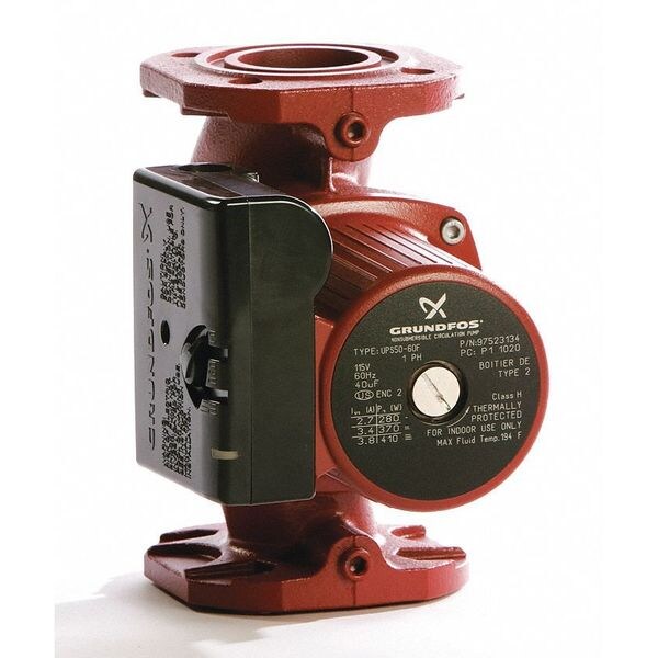 Grundfos Hot Water Circulator Pump, 1/6, 230, Flange Connection UPS5060 F Zoro