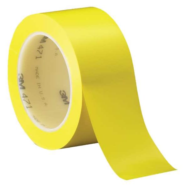 3M Marking Tape, 2In W, 108 ft. L, Yellow 471
