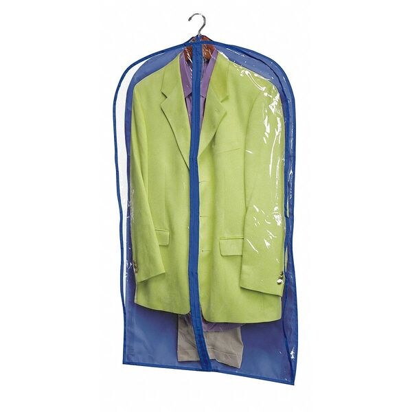 Honey-Can-Do Zipper Polyester Suit Bag Navy SFT-01279