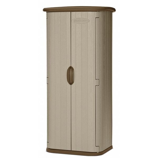 Suncast 20 cu. ft. Resin Vertical Outdoor Shed, Sand BMS1500 Zoro