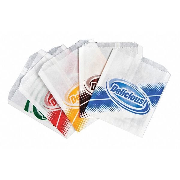 Value Brand Brown Grease Proof Sandwich Bags, 6 x 3/4 x 6 1/2", PK1000 E7042 Zoro
