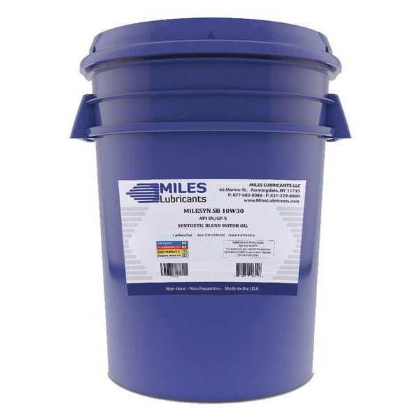 Miles Lubricants SB Motor Oil, 10W-30, Synthetic, 5 Gal