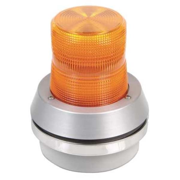 Edwards Signaling Flashing Light with Horn, 120VAC, Amb Lens 51A-N5-40W