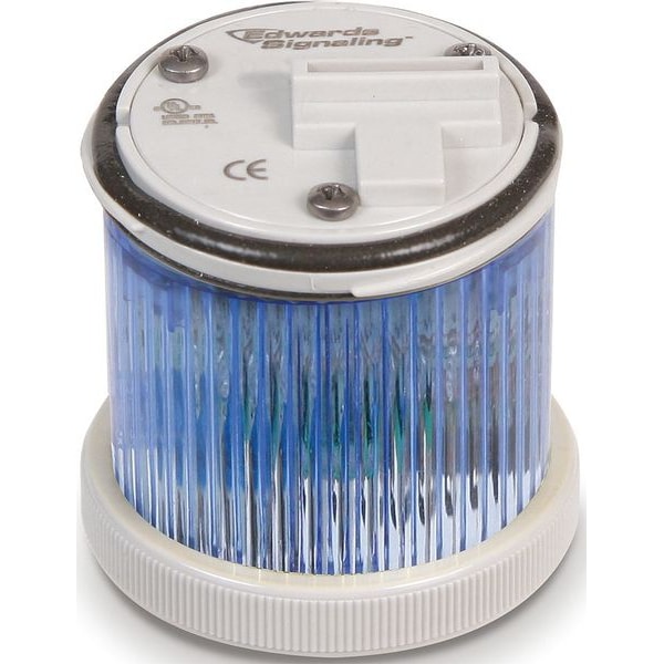 Edwards Signaling Tower Light Module, 24V AC, 24V DC, Blue, 48 mm Dia., 1 7/8 in Height, LED, 248BC Series 248LEDMB24AD